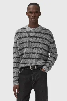 AllSaints pulover din amestec de lana DISSOLVED culoarea gri, M003KD imagine