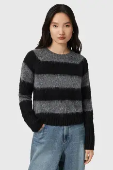 AllSaints pulover din amestec de lana LOU culoarea negru, W053KD imagine