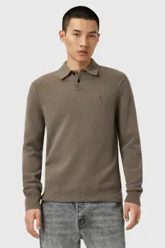 AllSaints pulover din amestec de lana STATTEN uni, M038KA imagine