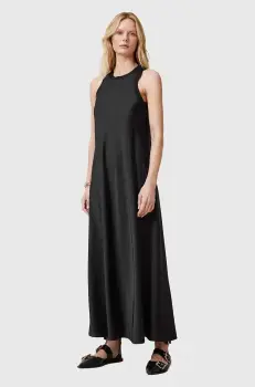 AllSaints rochie AIDA culoarea negru, maxi, drept, W082DC imagine