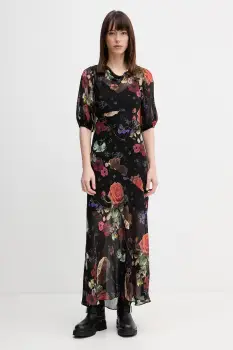 AllSaints rochie din matase TIWA imagine