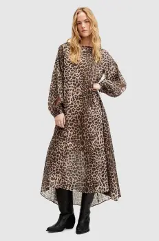 AllSaints rochie JANE LEPPO maxi, evazati, W177DA imagine