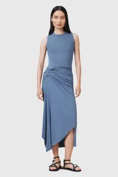 AllSaints rochie RIVI midi, mulata, W166DC imagine