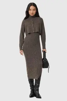 AllSaints rochie si cardigan din lana imagine