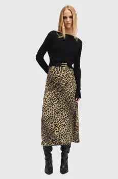 AllSaints rochie si pulover HERA culoarea negru, midi, drept, W322DA imagine