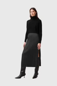 AllSaints rochie si pulover VITTORIA culoarea negru, midi, drept, W030DC imagine