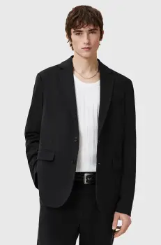AllSaints sacou BAY barbati, culoarea negru, M017QC imagine