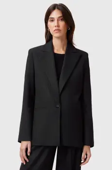 AllSaints sacou PINNIE culoarea negru, un singur rand de nasturi, W032QC imagine