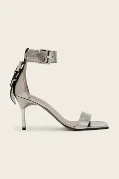AllSaints sandale de piele Noir Mid Sandal imagine