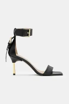 AllSaints sandale de piele Noir Mid Sandal imagine