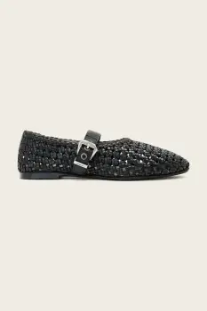 AllSaints sandale din piele Sabine Woven Flat imagine