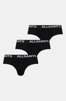 AllSaints slip 3-pack culoarea negru, ASM493441 imagine