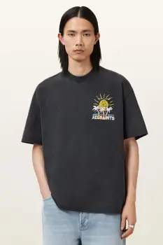 AllSaints tricou COVE culoarea negru, M061PC imagine