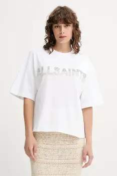 AllSaints tricou din bumbac AMELIE culoarea alb, W123JC imagine