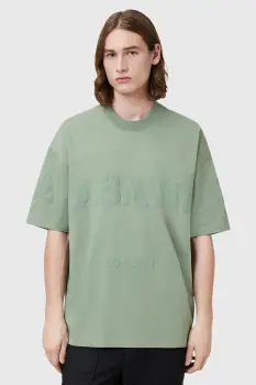 AllSaints tricou din bumbac BIGGY culoarea alb, cu imprimeu, M088PB imagine