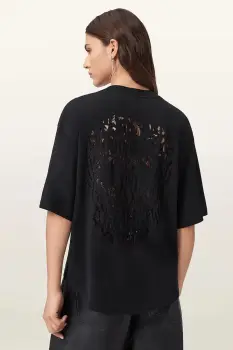 AllSaints tricou din bumbac CRANEO culoarea negru, W065JD imagine