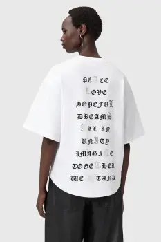 AllSaints tricou din bumbac culoarea alb, W088JD imagine