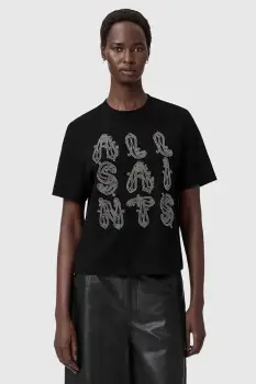 AllSaints tricou din bumbac culoarea negru, W148JD imagine