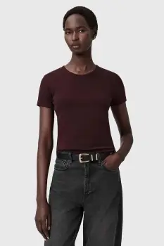 AllSaints tricou din bumbac culoarea rosu, W285JC imagine