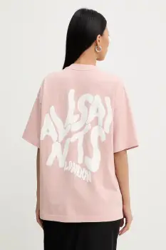 AllSaints tricou din bumbac culoarea roz, W181JD imagine