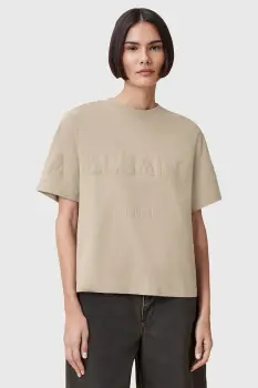 AllSaints tricou din bumbac LISA culoarea bej, W211JA imagine