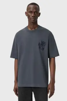 AllSaints tricou din bumbac ORLANDO culoarea verde, cu imprimeu, M066PC imagine