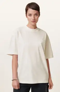 AllSaints tricou din bumbac ORLANDO ETTA femei, culoarea alb, W267JB imagine