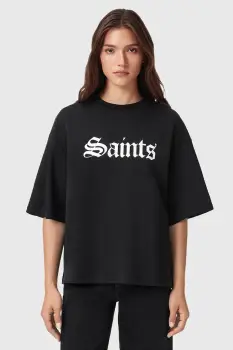 AllSaints tricou din bumbac SAINT culoarea negru, W139JD imagine