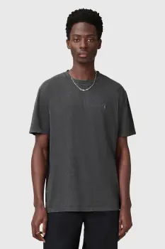 AllSaints tricou din bumbac SAKA culoarea gri, uni, M016JC imagine