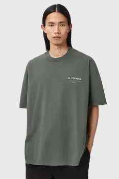 AllSaints tricou din bumbac UNDERGROUND culoarea negru, uni, M071PB imagine