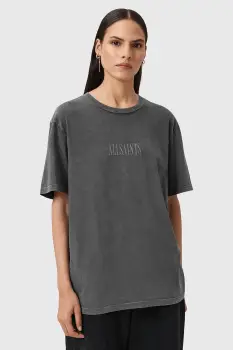 AllSaints tricou din bumbac WINGS culoarea gri, W076JD imagine