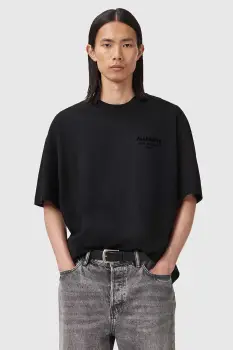 AllSaints tricou din bumbac XANDER culoarea verde, cu imprimeu, M030JC imagine