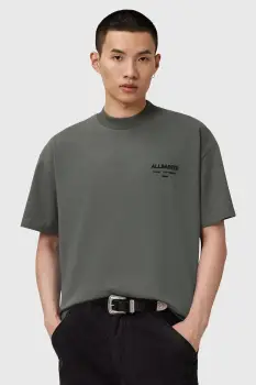 AllSaints tricou din bumbac XANDER culoarea verde, uni, M030JC imagine