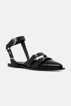 Alohas balerini de piele Thalara culoarea negru, cu toc deschis, S100838-01 imagine