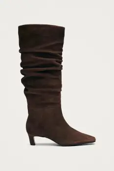 Alohas cizme din piele intoarsa Kalila culoarea maro, cu toc cui, S101173-02 imagine