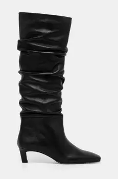 Alohas ghete de piele Kalila femei, culoarea negru, cu toc cui, S100549-01 imagine