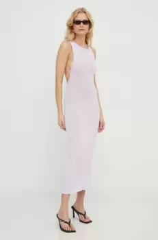 Alohas rochie culoarea violet, midi, mulata imagine