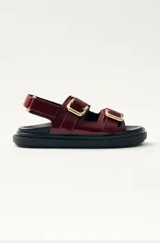 Alohas sandale de piele Harper femei, culoarea bordo, cu platforma, S100731-01 imagine