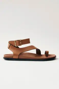 Alohas sandale de piele Myles femei, culoarea maro, S100617-04 imagine