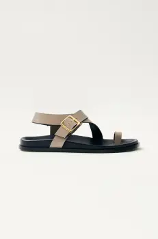 Alohas sandale de piele Siren femei, culoarea bej, S100740-02 imagine