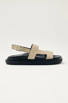 Alohas sandale din piele intoarsa Lorelei femei, culoarea bej, cu platforma, S100748-02 imagine