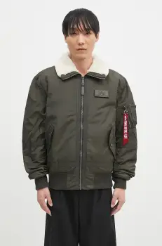 Alpha Industries geaca B15-3 barbati, culoarea verde, de tranzitie, 198122 imagine