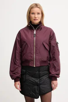 Alpha Industries geaca bomber culoarea bordo, de iarna, 258010.608 imagine