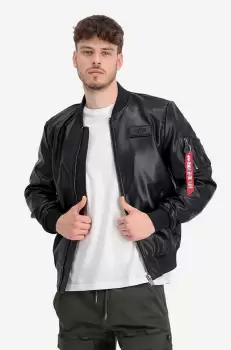 Alpha Industries geaca bomber culoarea negru, de tranzitie 106108.03-black imagine