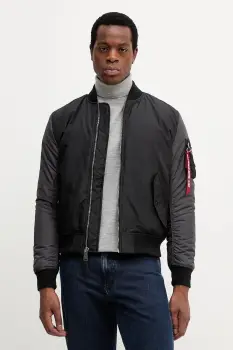 Alpha Industries geaca bomber culoarea negru, de tranzitie, 258120.03 imagine