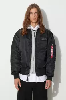 Alpha Industries geaca bomber MA-1 D-Tec barbati, culoarea negru, de tranzitie 183110.03 imagine