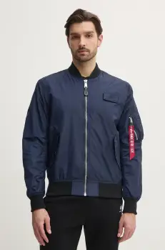Alpha Industries geaca bomber MA-1 TTC culoarea albastru marin, de tranzitie, 126101 imagine