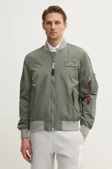 Alpha Industries geaca bomber MA-1 TTC culoarea verde, de tranzitie, 126101 imagine