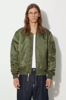Alpha Industries geaca bomber MA-1 VF 59 barbati, culoarea verde, de tranzitie 191118.257 imagine