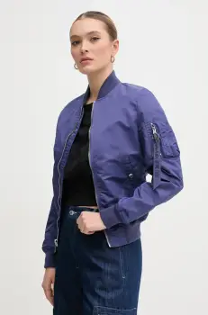 Alpha Industries geaca bomber MA-1 VF LW femei, culoarea violet, de tranzitie imagine